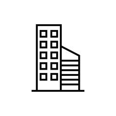 Skyscraper line icon, cooking food logo vector