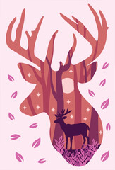 Deer Shadow Box Layered Papercut