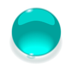 Aqua button with shadow
