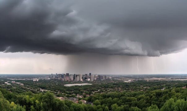 storm over the city HD 8K wallpaper Stock Photography Photo Image