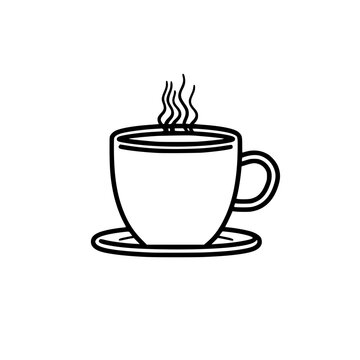 Hot drink in cup vector illustration isolated on transparent background