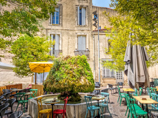 View of the city center of Montpellier, France - 606459811