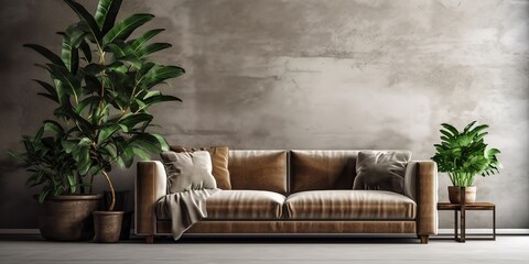 beautiful interior decoration with sofa