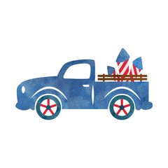 Patriotic Sticker truck