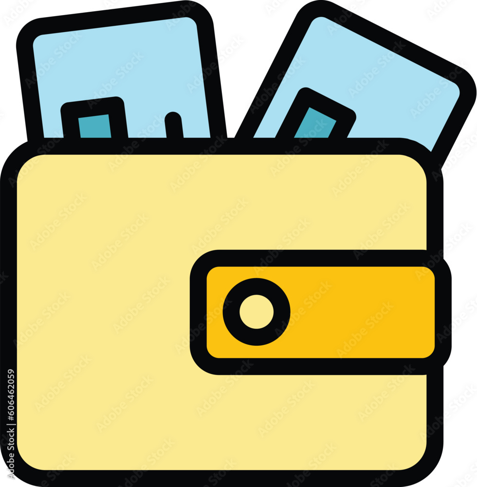 Poster money wallet icon. outline money wallet vector icon for web design isolated on white background colo