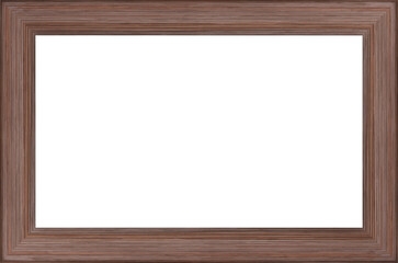 Wood frame isolated on white background