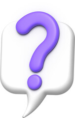 3d comic bubble question mark