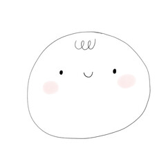Moji with hair