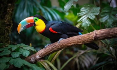 toucan in the jungle HD 8K wallpaper Stock Photography Photo Image - Powered by Adobe
