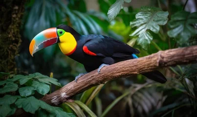 Gordijnen toucan in the jungle HD 8K wallpaper Stock Photography Photo Image © Ahmad