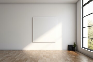 Blank White Photo Frame Mockup in the Modern Interior Background Generative AI
