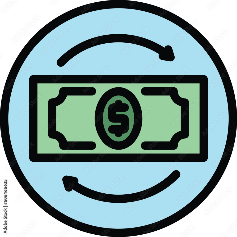 Aufkleber dollar circle icon. outline dollar circle vector icon for web design isolated on white background co