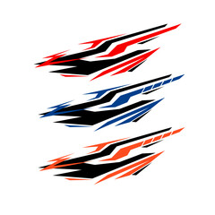 racing car sticker background design vector