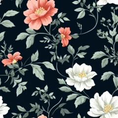 Draagtas Simplicity in Bloom: Minimalistic Floral Pattern. Generative AI © bdrvoloshin