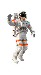 Obraz na płótnie Canvas Astronaut in spacesuit, isolated background, Ai generated image
