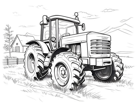 tractor drawing hard