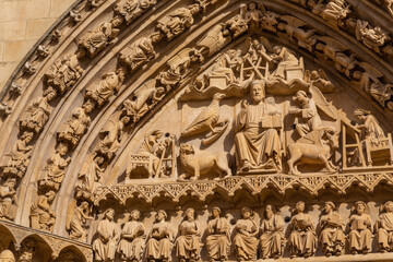 Detail of the sculpturres in Burgos