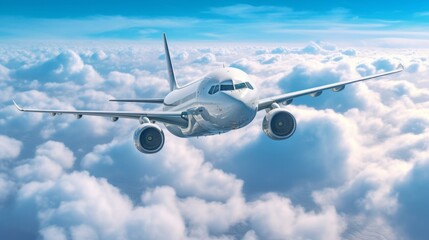 Fototapeta na wymiar Airplane in the sky beautiful aircraft in the sky. AI generative.