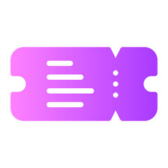 ticket gradient icon