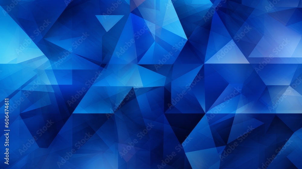Aufkleber classic blue abstract trianglify generative art background illustration. ai generative.