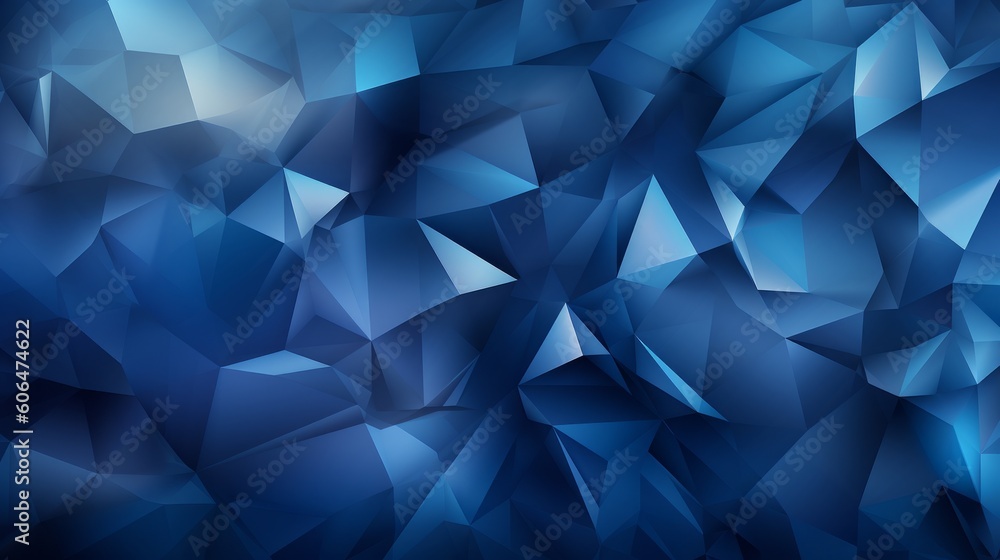 Aufkleber classic blue abstract trianglify generative art background illustration. ai generative.
