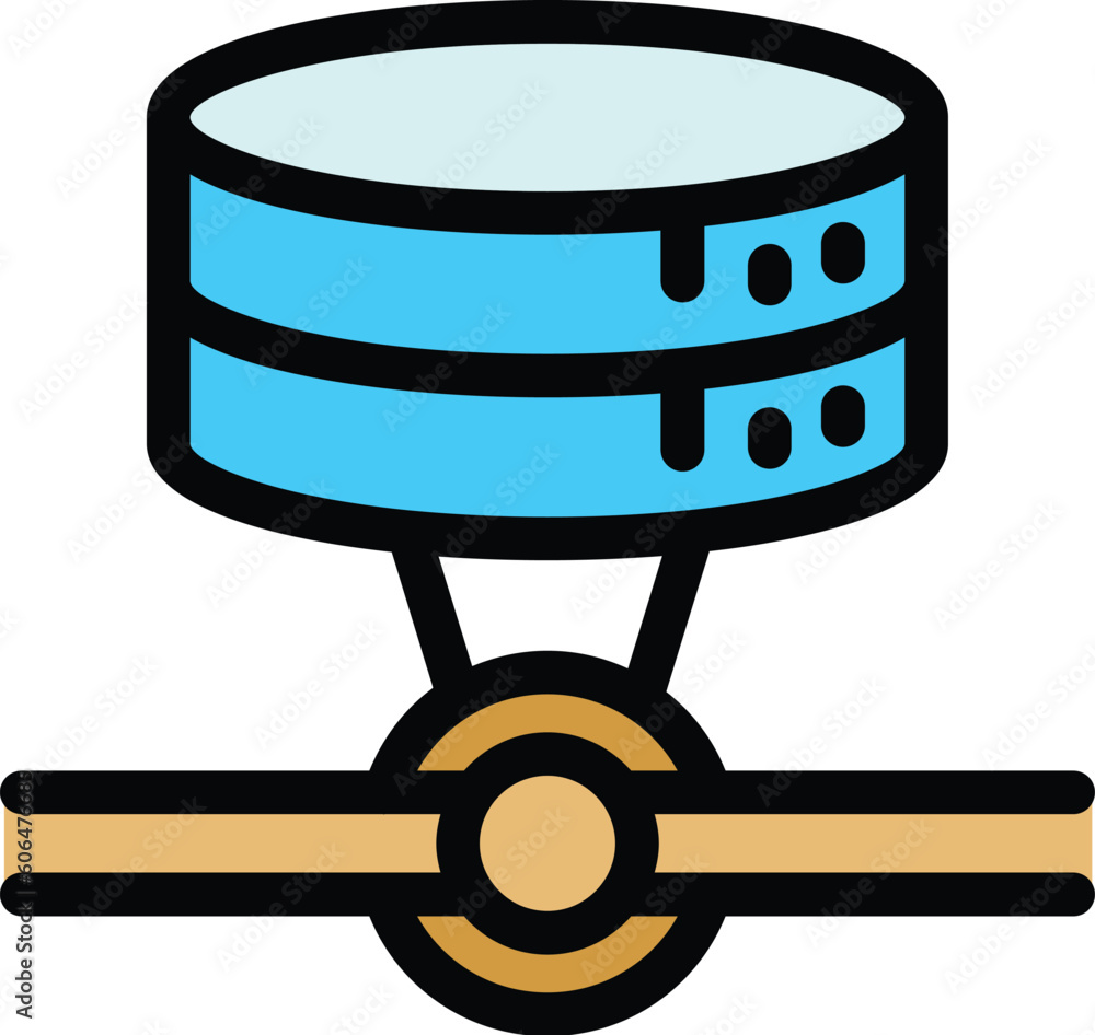 Poster network server icon. outline network server vector icon for web design isolated on white background 
