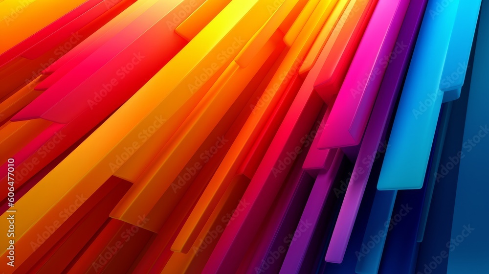 Canvas Prints beautiful modern rainbow color spectrum stripes and geometric shapes as futuristic abstract backgrou