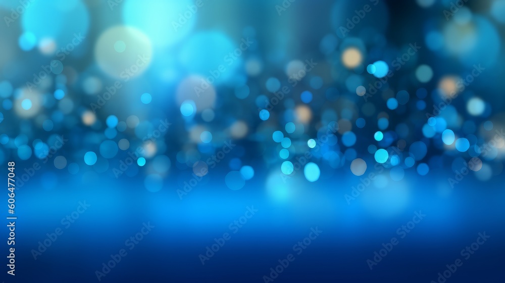 Poster abstract background blue blur gradient with bright clean and bokeh. ai generative.