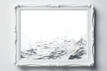 Abstract Frame with Water Splash Generative AI