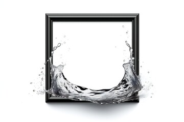 Abstract Frame with Water Splash Generative AI
