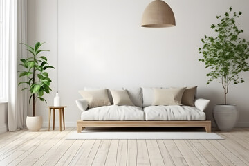 Sofa-Centric Living Room Interior: Embracing Comfort and Style with generative AI Technology