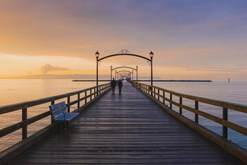 Fototapeta premium sunset on the pier