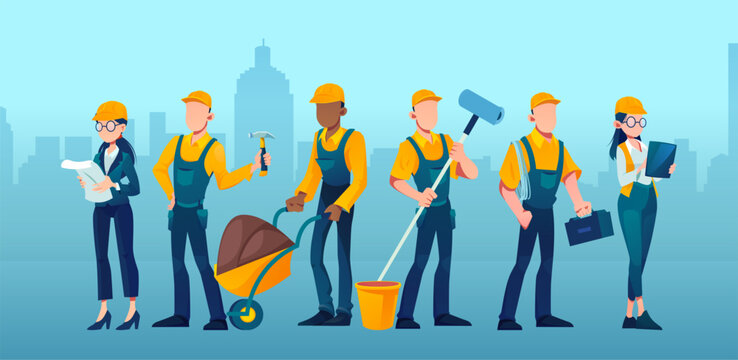 professional team of a home repair and construction services