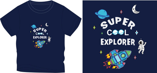 super cool explorer t shirt graphic design vector illustration digital file