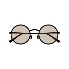 vector illustration of round glasses eps file
