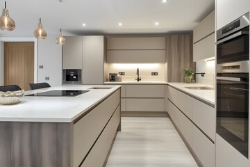Fototapeta na wymiar aesthetic modern kitchen. generative Ai