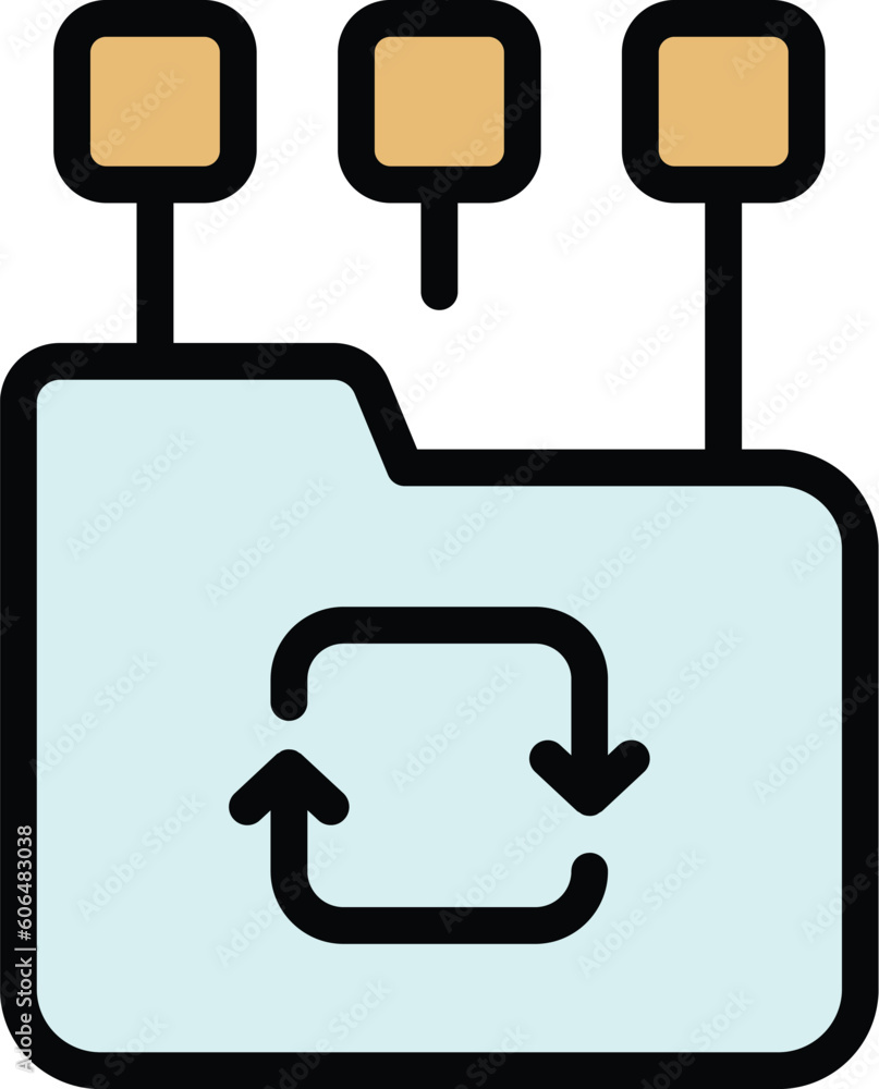 Poster filter search file folder icon. outline filter search file folder vector icon for web design isolate
