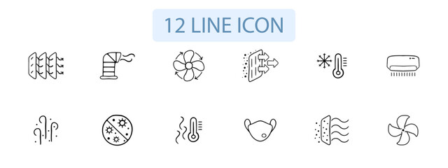 COVID virus protection icon set. Mask, hand sanitizer, social distancing, vaccine, medical shield. Vaccination concept. Vector line icon for Business