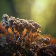 Alien cordyceps fungus macro image