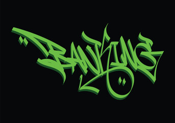 graffiti tag word of BANKING - obrazy, fototapety, plakaty