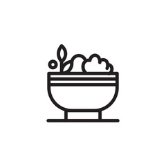 Bowl Herbal Medicine Outline Icon
