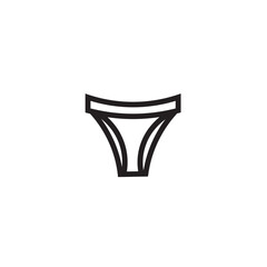 Lingerie Panties Shorts Outline Icon