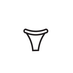 Lingerie Panties Shorts Outline Icon