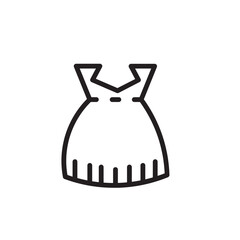 Long Wedding Dress Outline Icon