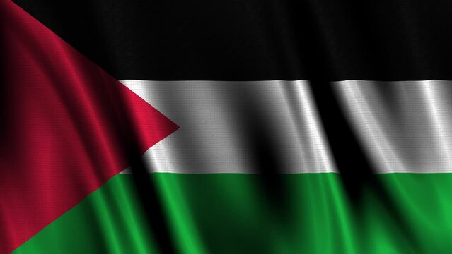 The graceful fluttering of the Palestine flag as it dances in the gentle breeze. 
