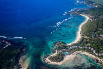 Fototapeta na wymiar Mauritius von der Drohne