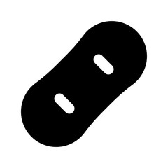 snowboard glyph icon