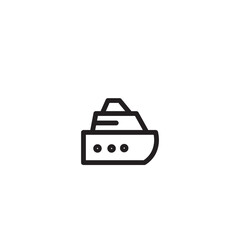 Boat Sail Sea Outline Icon