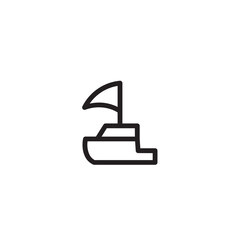 Boat Sail Sea Outline Icon