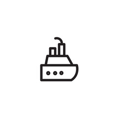 Obraz premium Boat Sail Sea Outline Icon